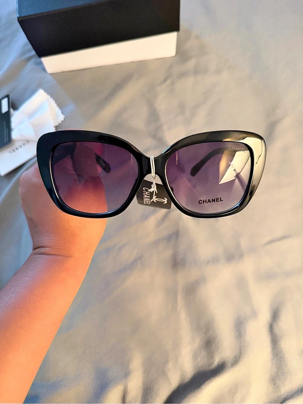 Chanel 623 53020-145 Black & Purple Sunglasses